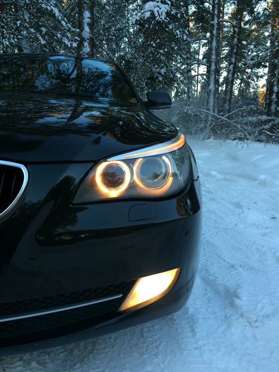 BMW e60 зима