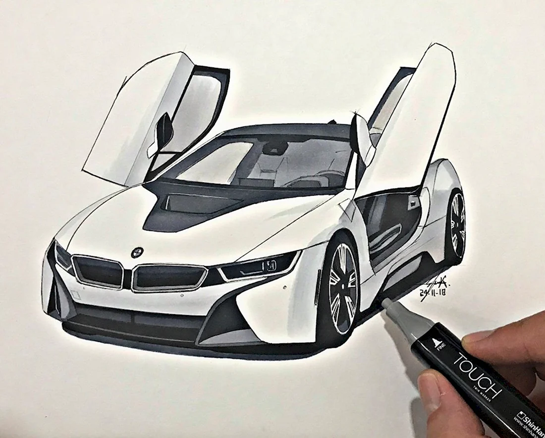 BMW i8 Sketches