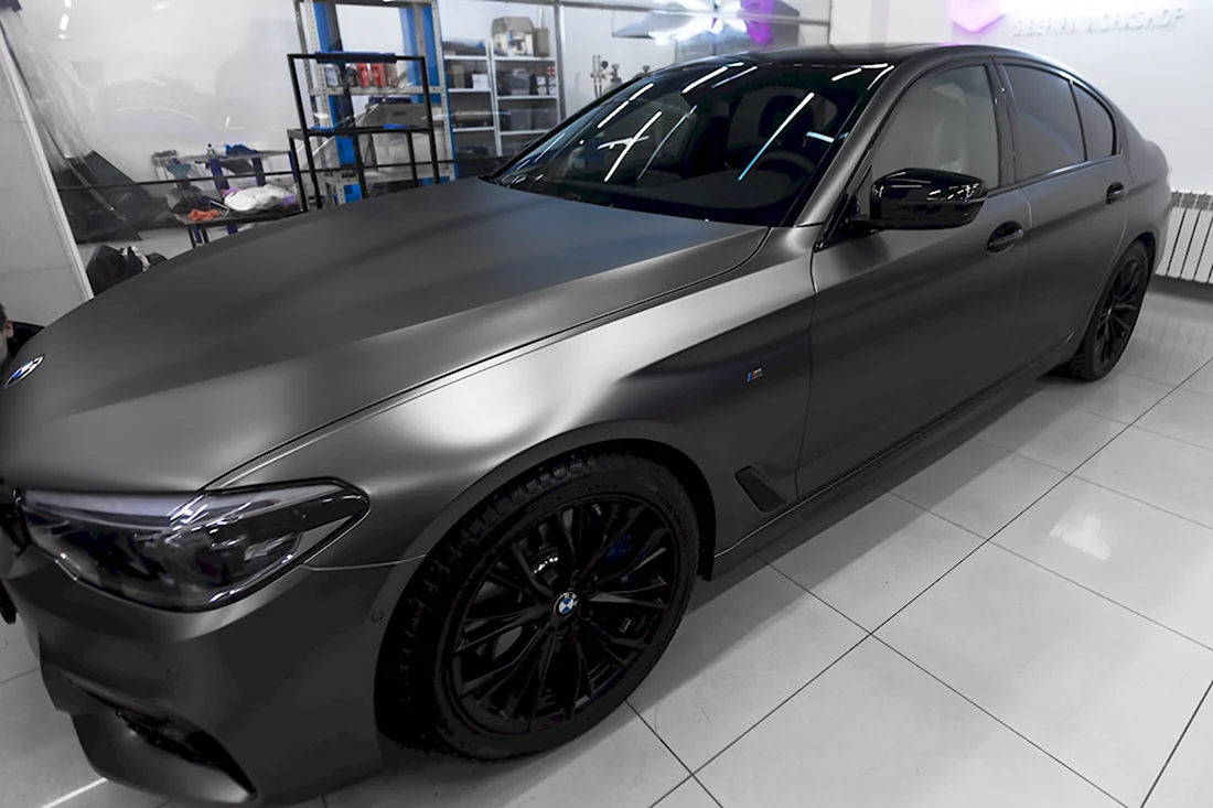 Пленка матовый хром темно-серый BMW e60