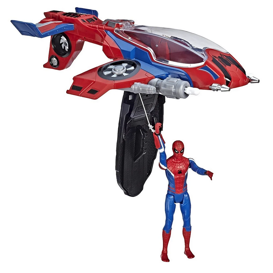 Самолёт человека паука Spider Jet с фигуркой Hasbro
