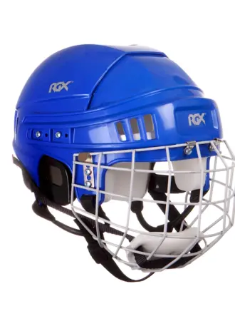 Шлем игрока RGX хоккейный с маской синий