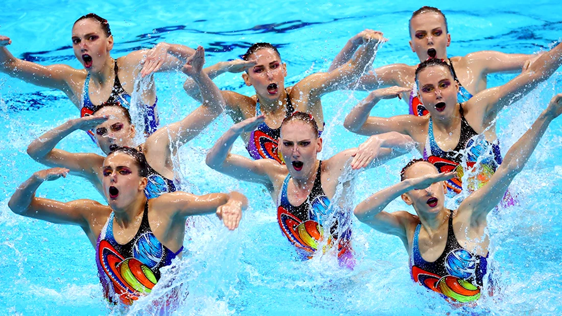 Синхронное плавание олимпиада 2021 в Токио