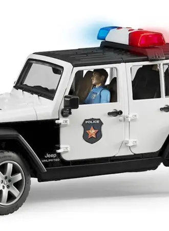 Внедорожник Bruder Jeep Wrangler Unlimited Rubicon полиция с фигуркой 02-526 116 31 см