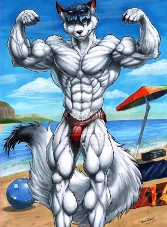 Muscle growth man собака